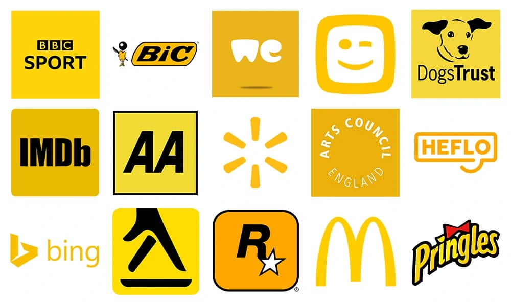 رنگ زرد در طراحی لوگو